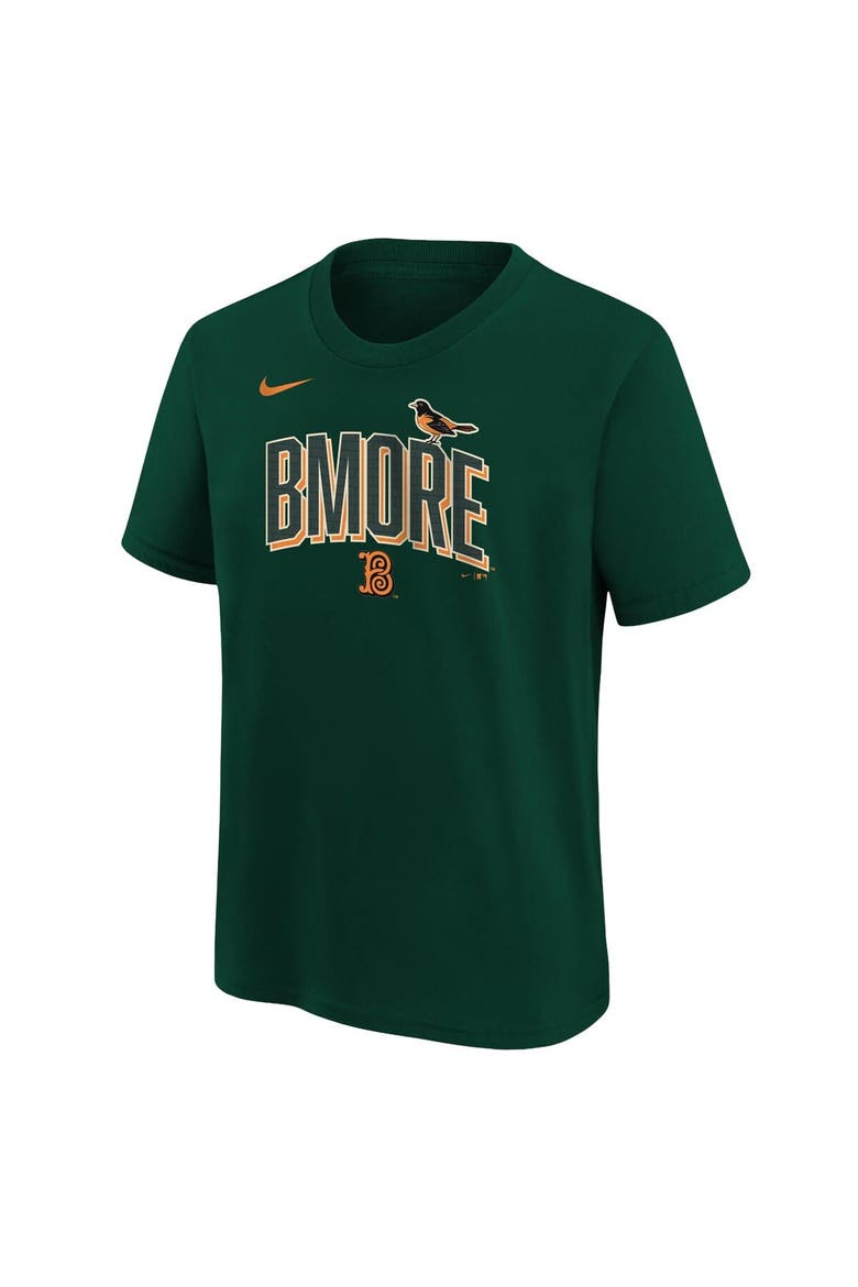 Youth Nike Green Baltimore Orioles 2026 City Connect Wordmark T-Shirt, Alternate, color, Green