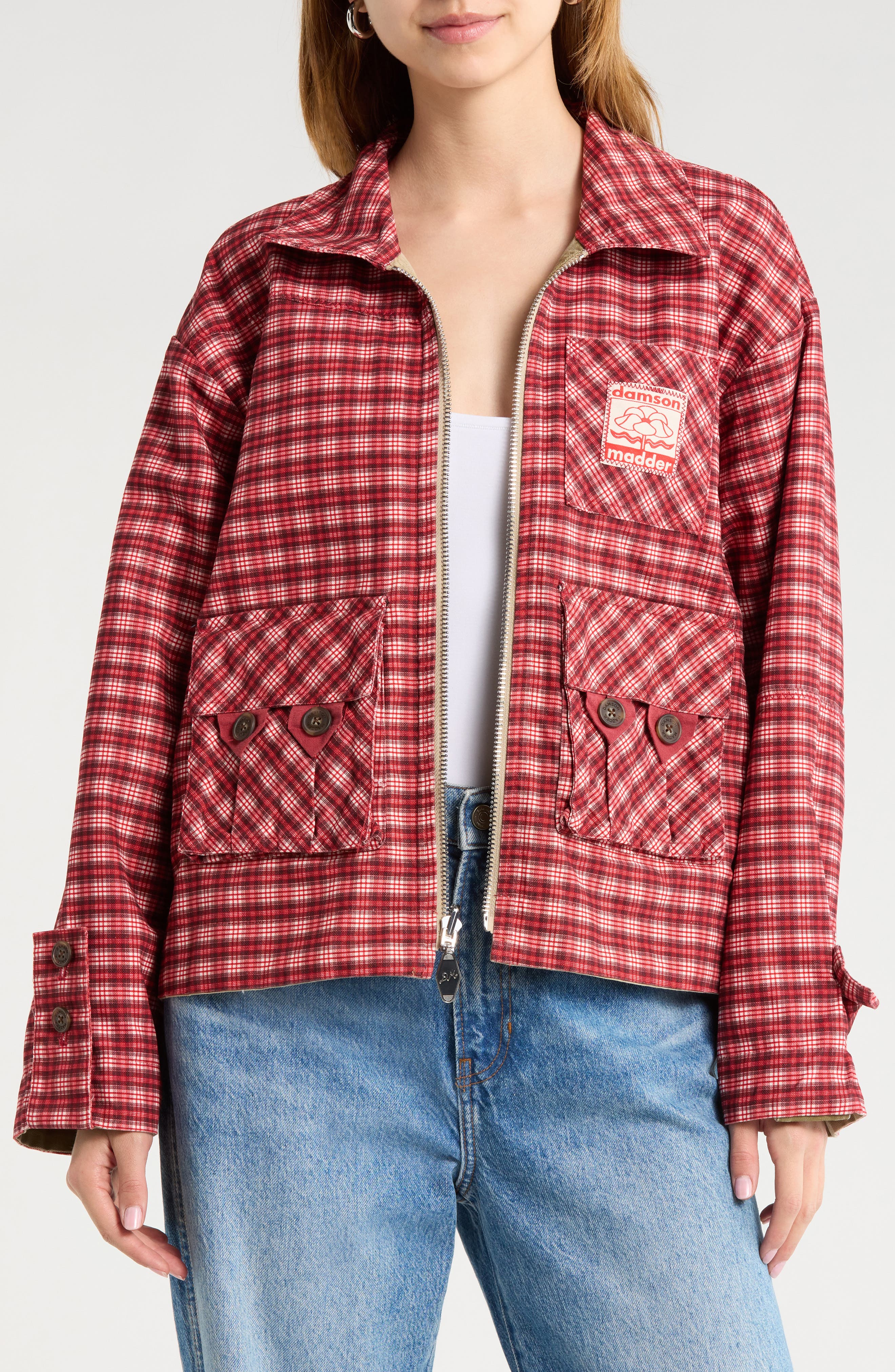 Marcelle Reversible Organic Cotton Barn Jacket - image 2