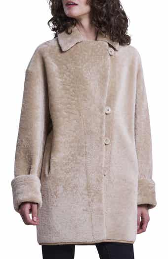 Oversize Genuine Shearling & Leather Jacket