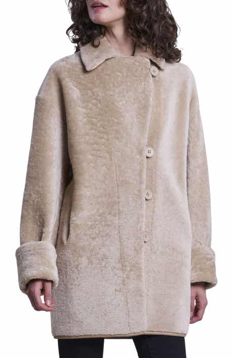 Oversize Genuine Shearling & Leather Jacket