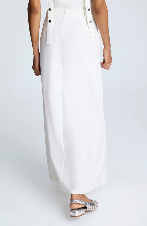 Kenneth Cole Fly Front Pleated Maxi Skirt