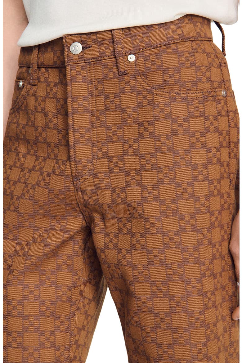 Square Cross motif jeans, Main, color, Tobacco brown