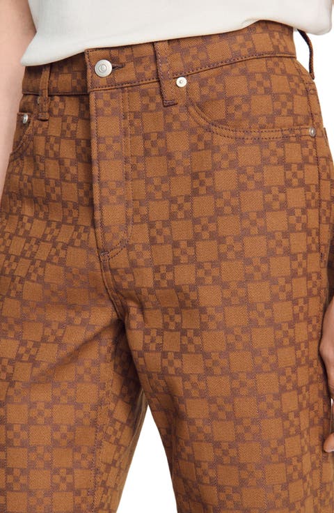 Square Cross motif jeans