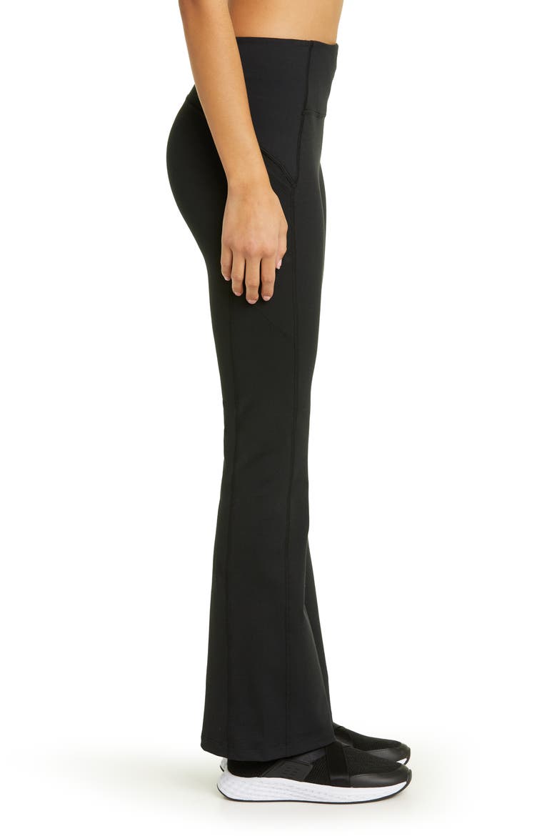 Live In High Waist Pocket Flare Pants, Alternate, color, BLACK