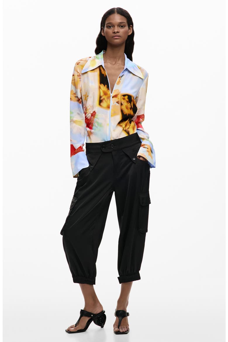 Crop Cargo Pants, Alternate, color, BLACK