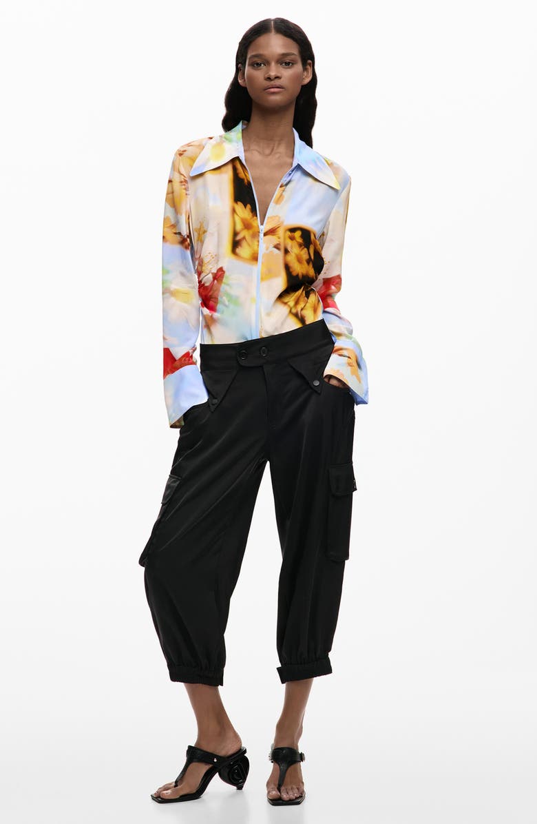 Desigual Crop Cargo Pants, Alternate, color, 
