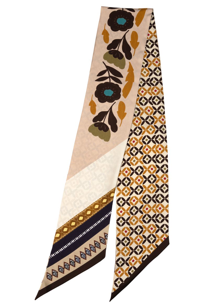 Pamela - Skinny Silk Scarf, Alternate, color, Neutrals