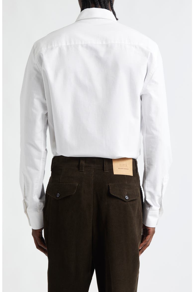 Ami De Coeur Cotton Oxford Button-Down Shirt, Alternate, color, 168 BLANC NATUREL