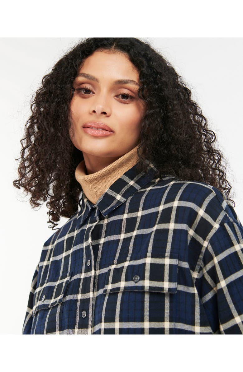 Barbour Fairbarn Plaid Long Sleeve Cotton Shirtdress, Alternate, color, 