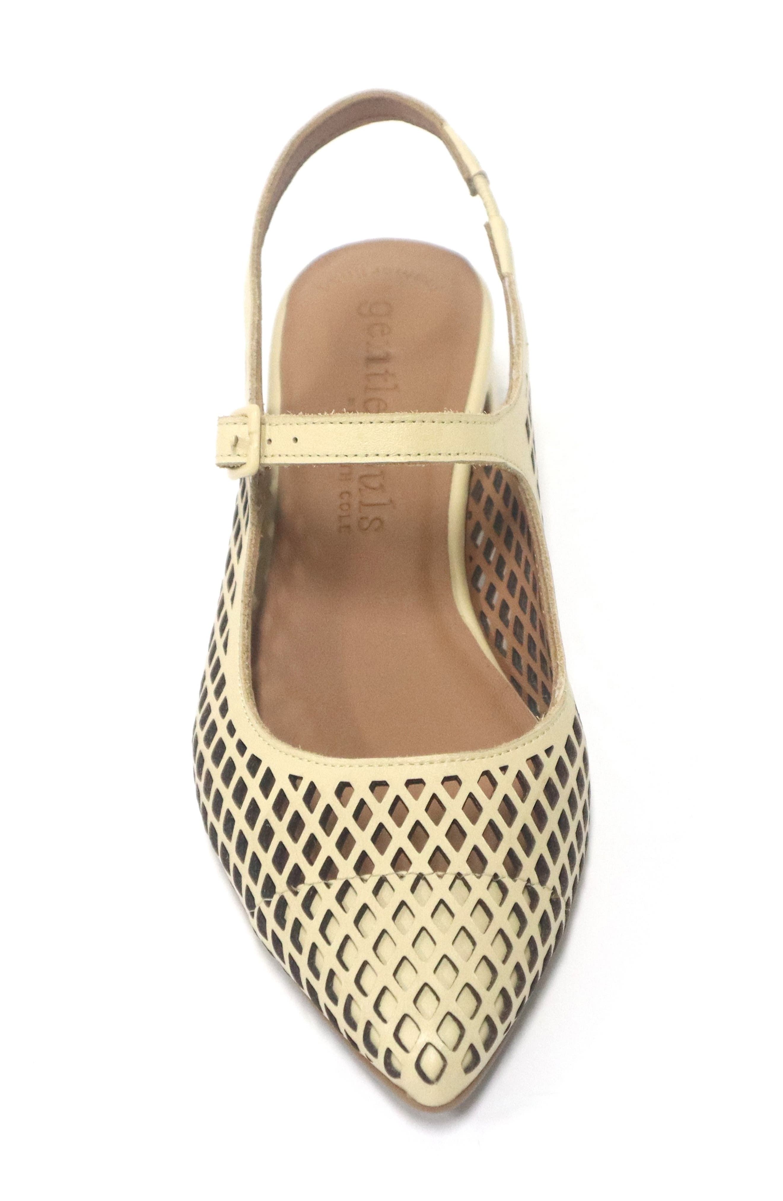 Gentle Souls Gladys Perf Slingback Pump, Alternate, color, Soybean Leather