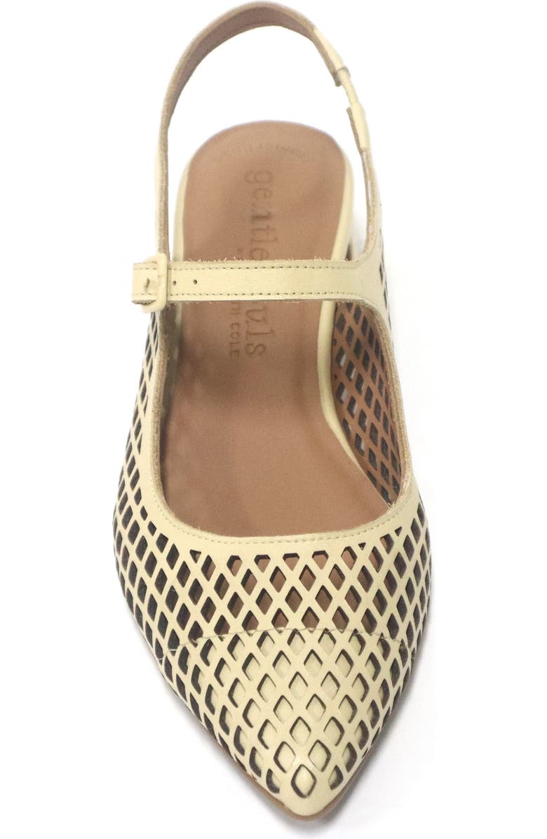 Gentle Souls Gladys Perf Slingback Pump, Alternate, color, Soybean Leather