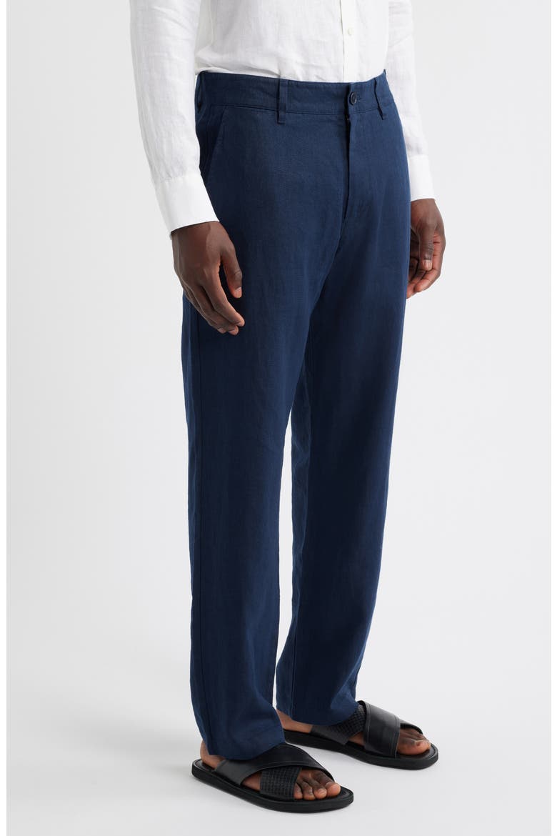 1454 Aden Flat Front Linen Chinos, Alternate, color, NAVY BLUE