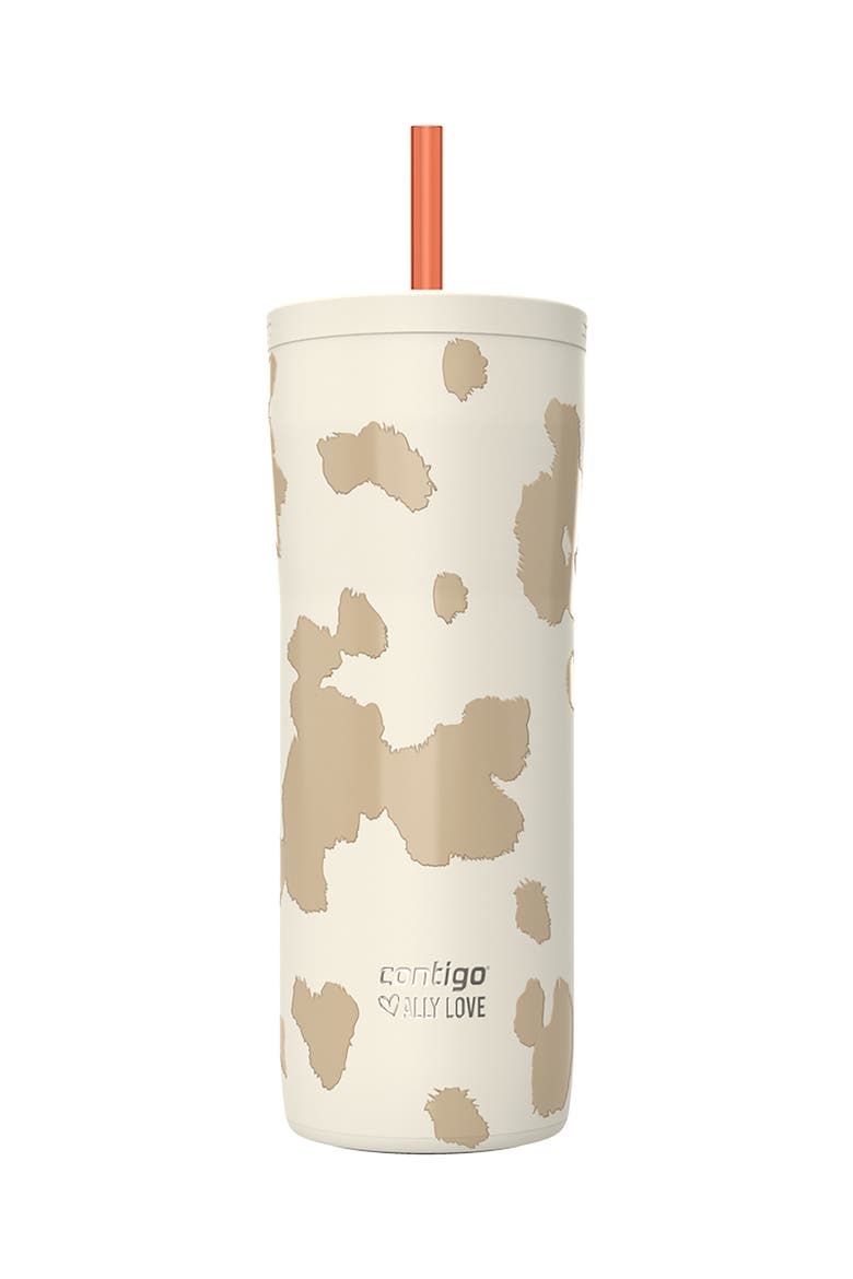 Streeterville 2.0 Stainless Steel Tumbler with Straw, Main, color, Oatmilk