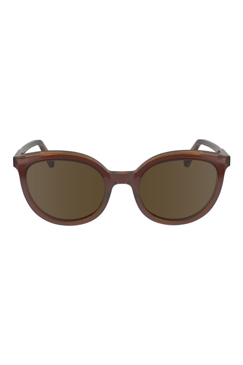 50mm Round Sunglasses, Main, color, BROWN/ CARAMEL