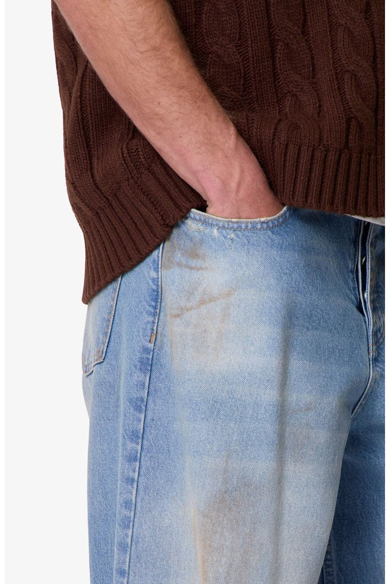 Baggy Distressed Rave Denim Jeans, Alternate, color, WASHED BLUE