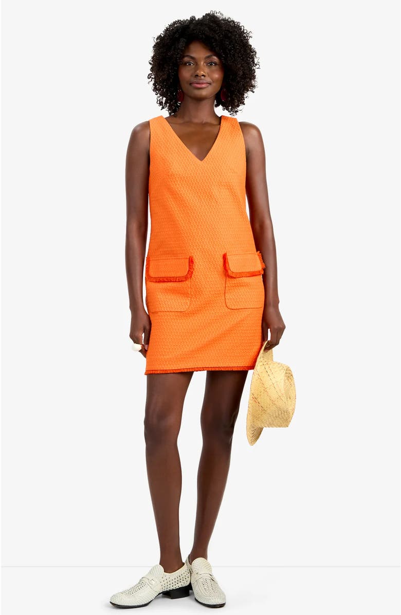 Trina Turk Waveson Sleeveless Dress, Main, color, Orange Oasis