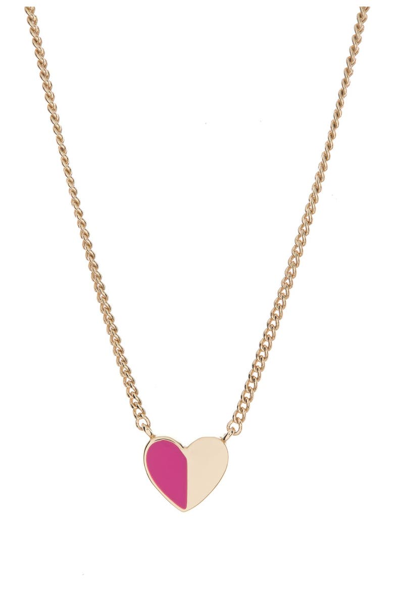 DKNY Two-Tone Heart Pendant Necklace, Main, color, 