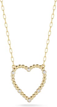 SPHERA MILANO 14k Gold Plate over Silver Heart Pendant Necklace