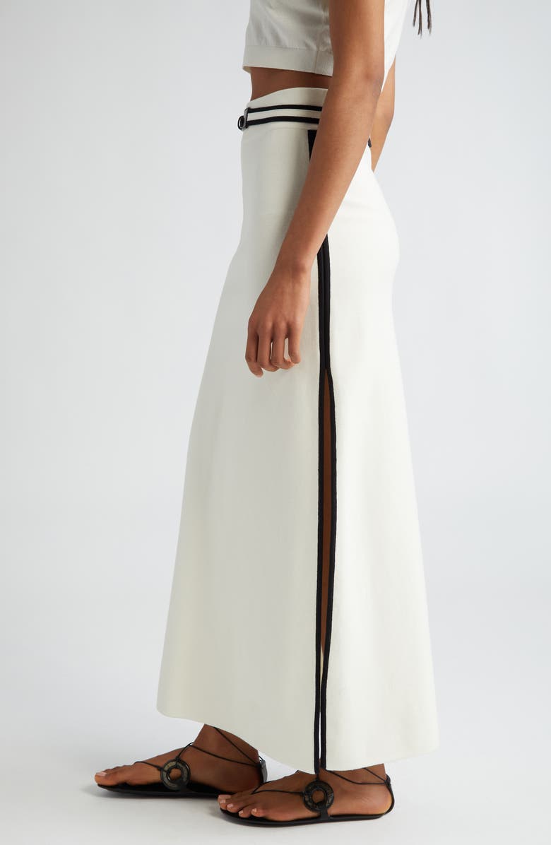 Max Mara Ora Belted Cotton Blend Sweater Skirt, Alternate, color,