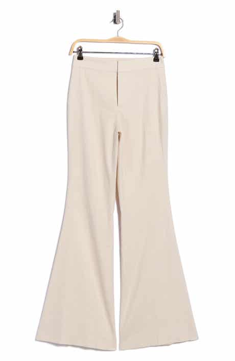 Linden High Waist Linen Blend Flare Leg Pants