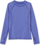 Lands' End Girls Thermal Base Layer Long Underwear Thermaskin Crew Neck Shirt