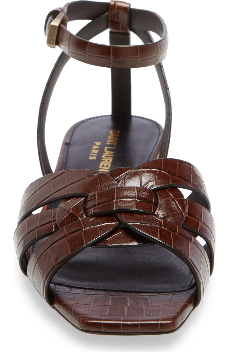 Saint Laurent Tribute Ankle Strap Sandal, Alternate, color,