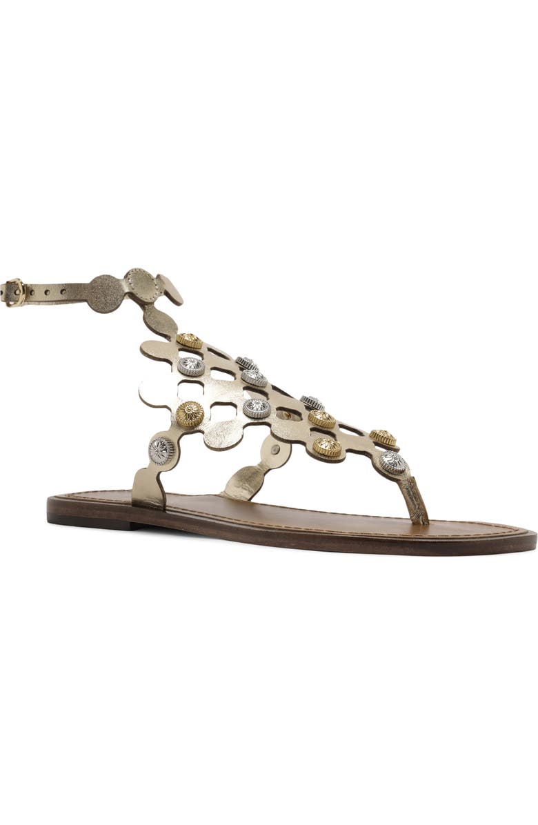 Arezzo Haven Ankle Strap Sandal, Main, color, Platino