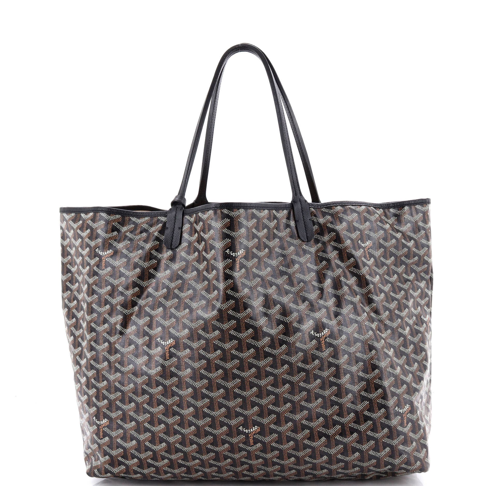 Pre-Owned Goyard Saint Louis Tote Coated Canvas GM, Alternate, color, Brown
