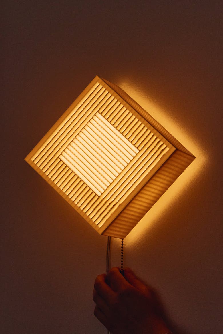 Palindrome Sconce, Alternate, color, White