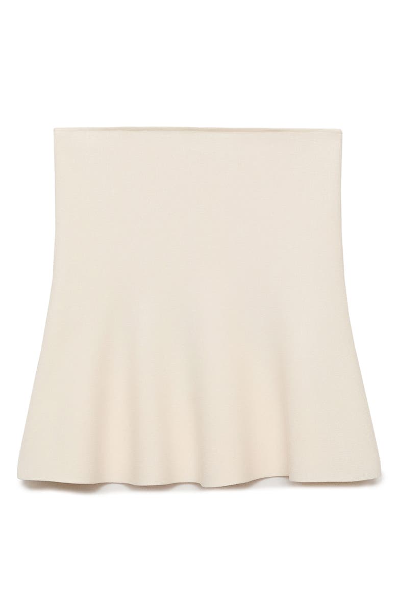 MANGO Strapless Knit Top, Alternate, color, Ecru