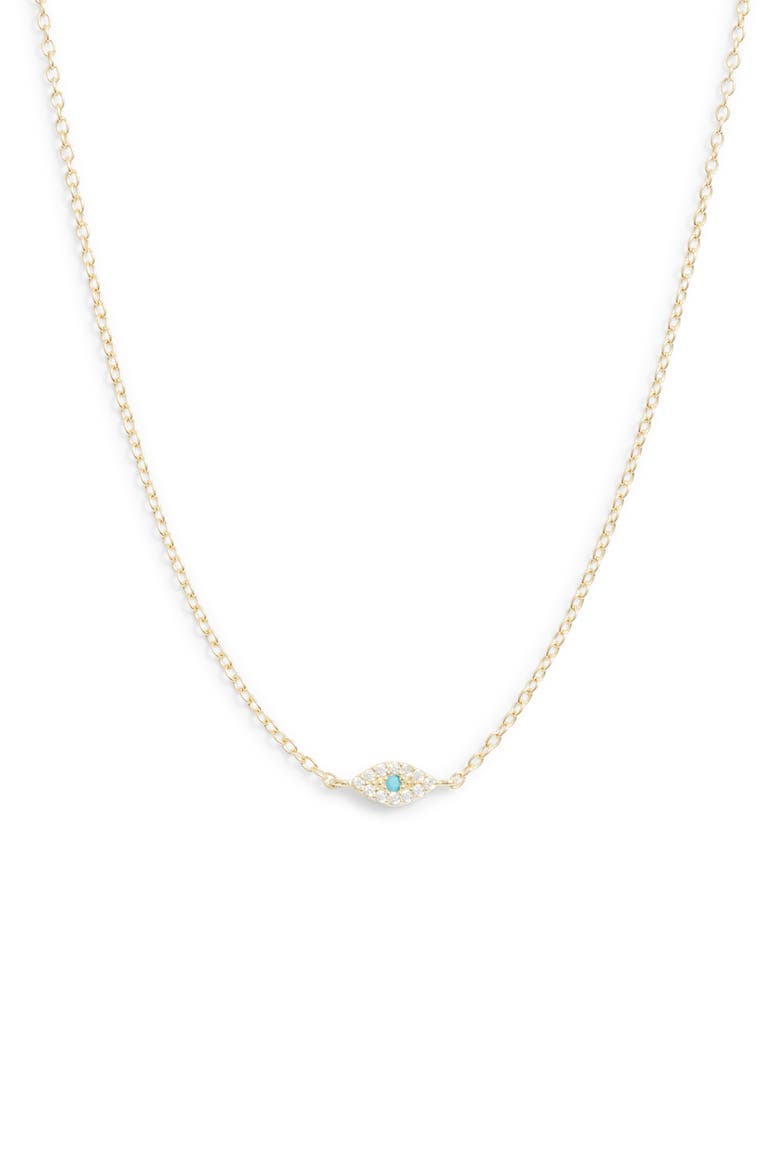 Adina’s Jewels Evil Eye Necklace, Main, color, TURQUOISE