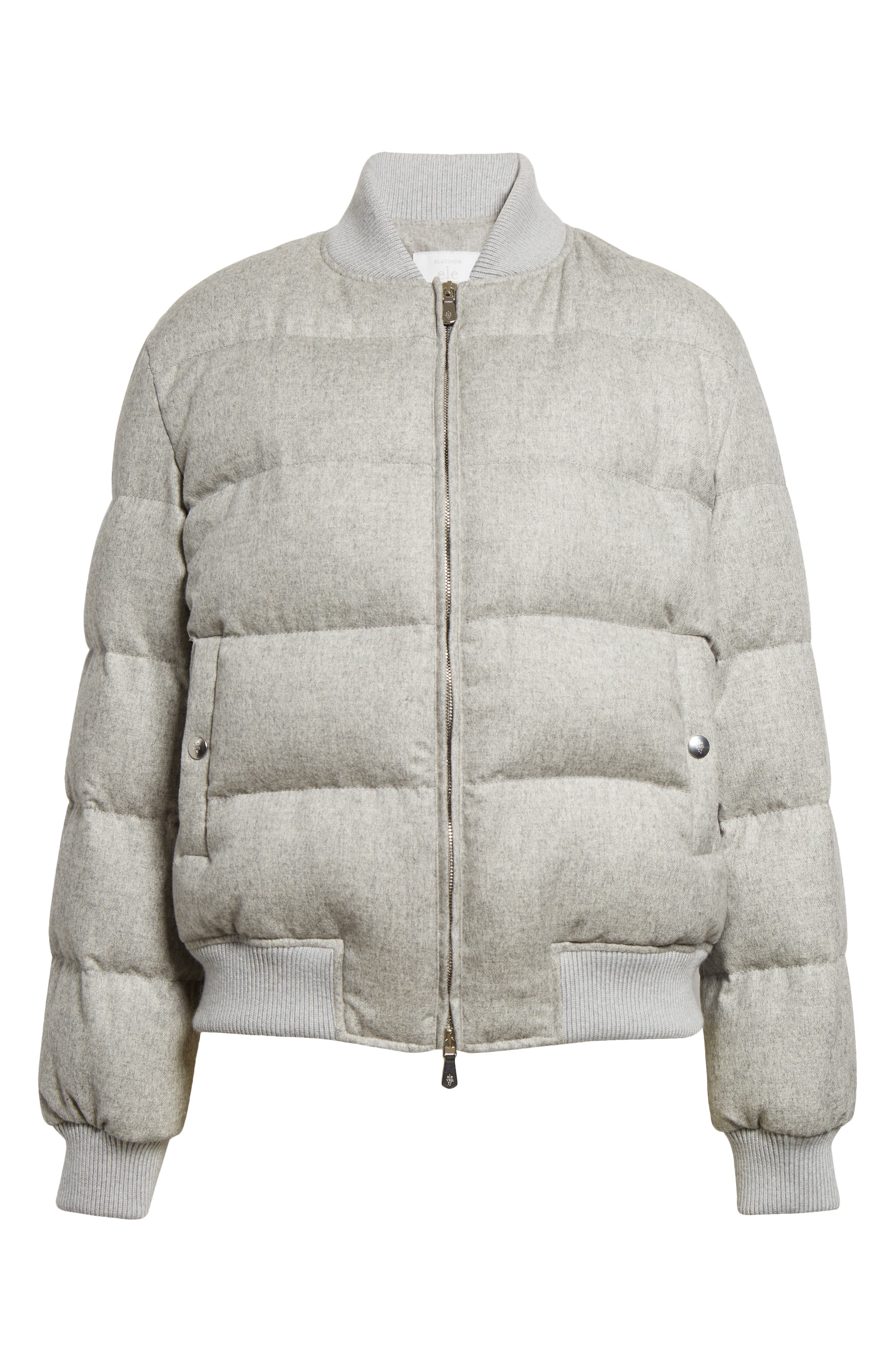 Flannel Down Bomber Jacket
