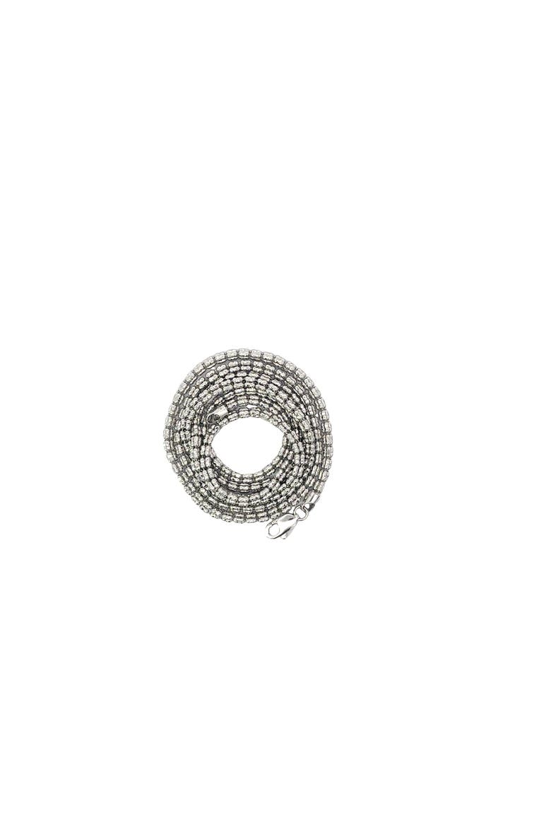 14K White Gold Diamond-Cut Ice Chain Necklace 24 inch 2.5mm 12.2g, Alternate, color, white