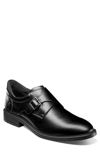 Nunn Bush Hero Plain Toe Monk Shoe In Black
