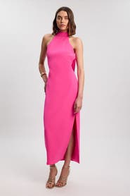 Karen Millen Soft Tailored Halter Maxi Dress
