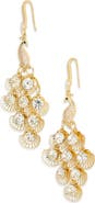 EYE CANDY LOS ANGELES Denisen Peacock CZ Chandelier Earrings