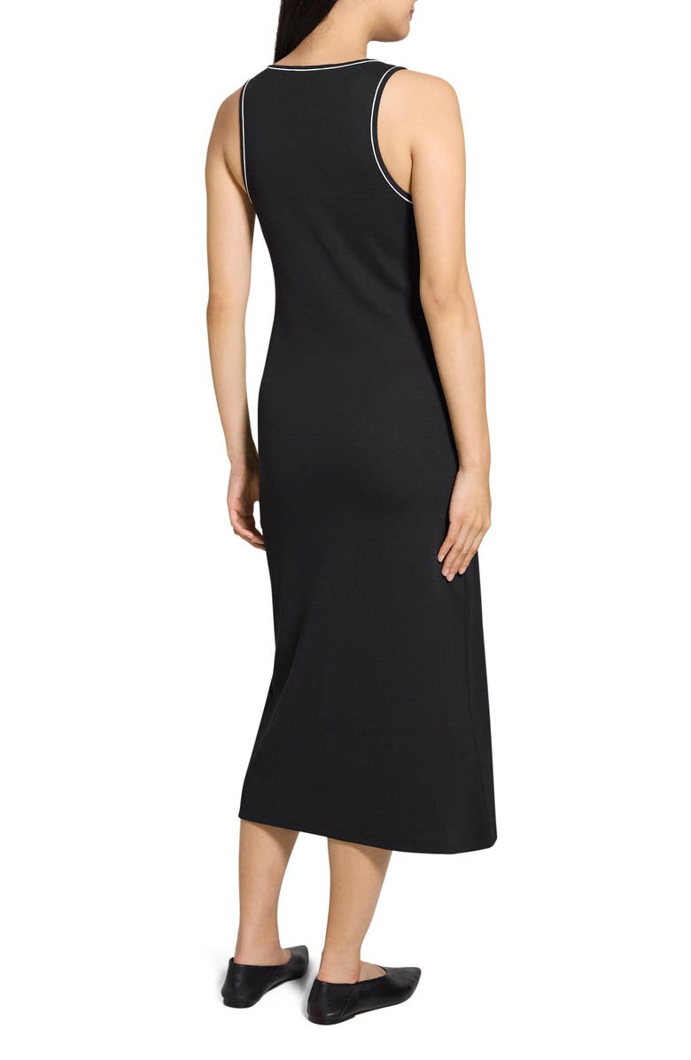 Contrast Tipped Rib Tank Dress