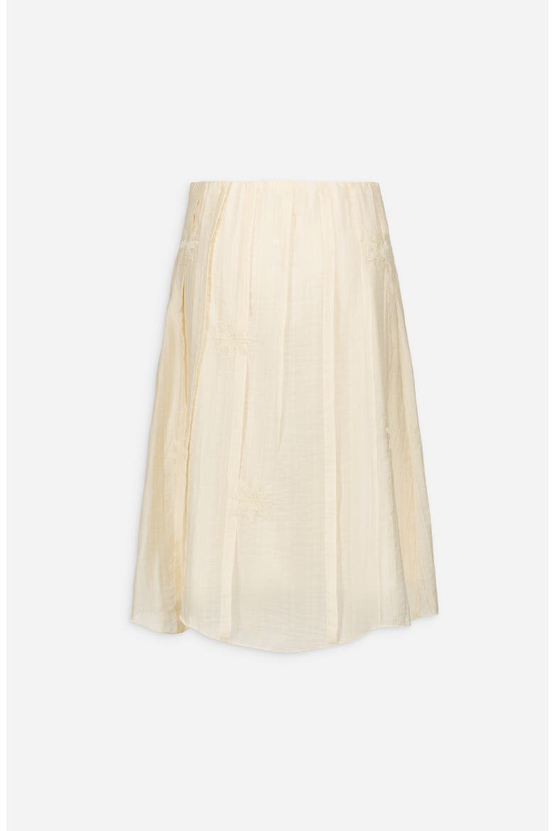 Kaia Floral Embroidered Skirt, Alternate, color, Butter Yellow