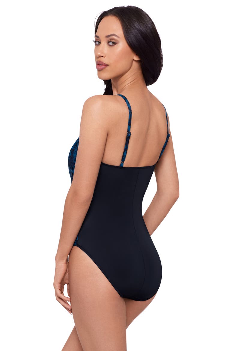 Swoon Lisa Underwire One-Piece Swimsuit, Alternate, color, NAVY