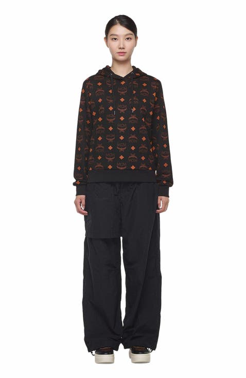 Maxi Monogram Print Hoodie in Organic Cotton