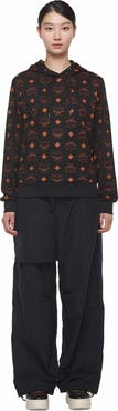 MCM Maxi Monogram Print Hoodie in Organic Cotton