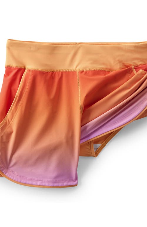 Lands' End 5" Board Shorts In Orange Sunset Ombre