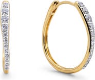 Monica Vinader Riva Pavé Lab Grown Diamond Medium Hoop Earrings