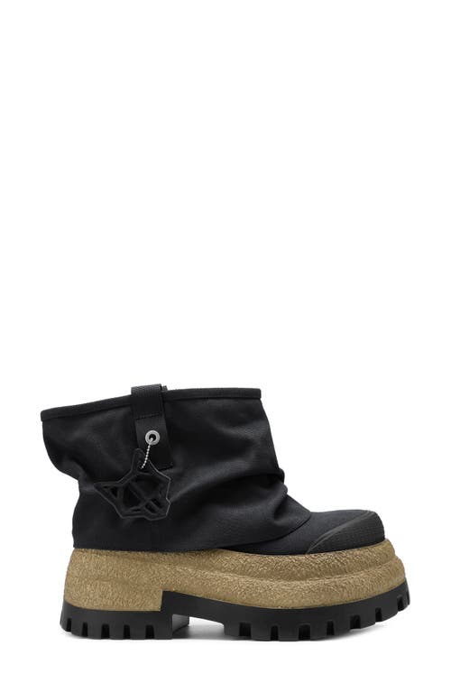 Shop Naked Wolfe Dream Platform Hooded Boot In Black-canvas