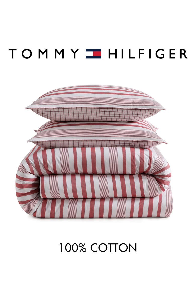 Tommy Hilfiger Mandalay Beach Stripe Comforter & Shams Set, Alternate, color, Ivory/ White/ Red