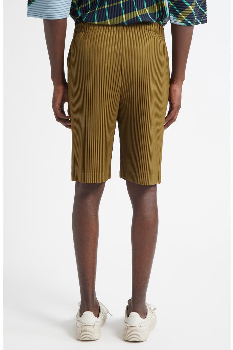 Pleated Shorts, Alternate, color, OLIVE KHAKI