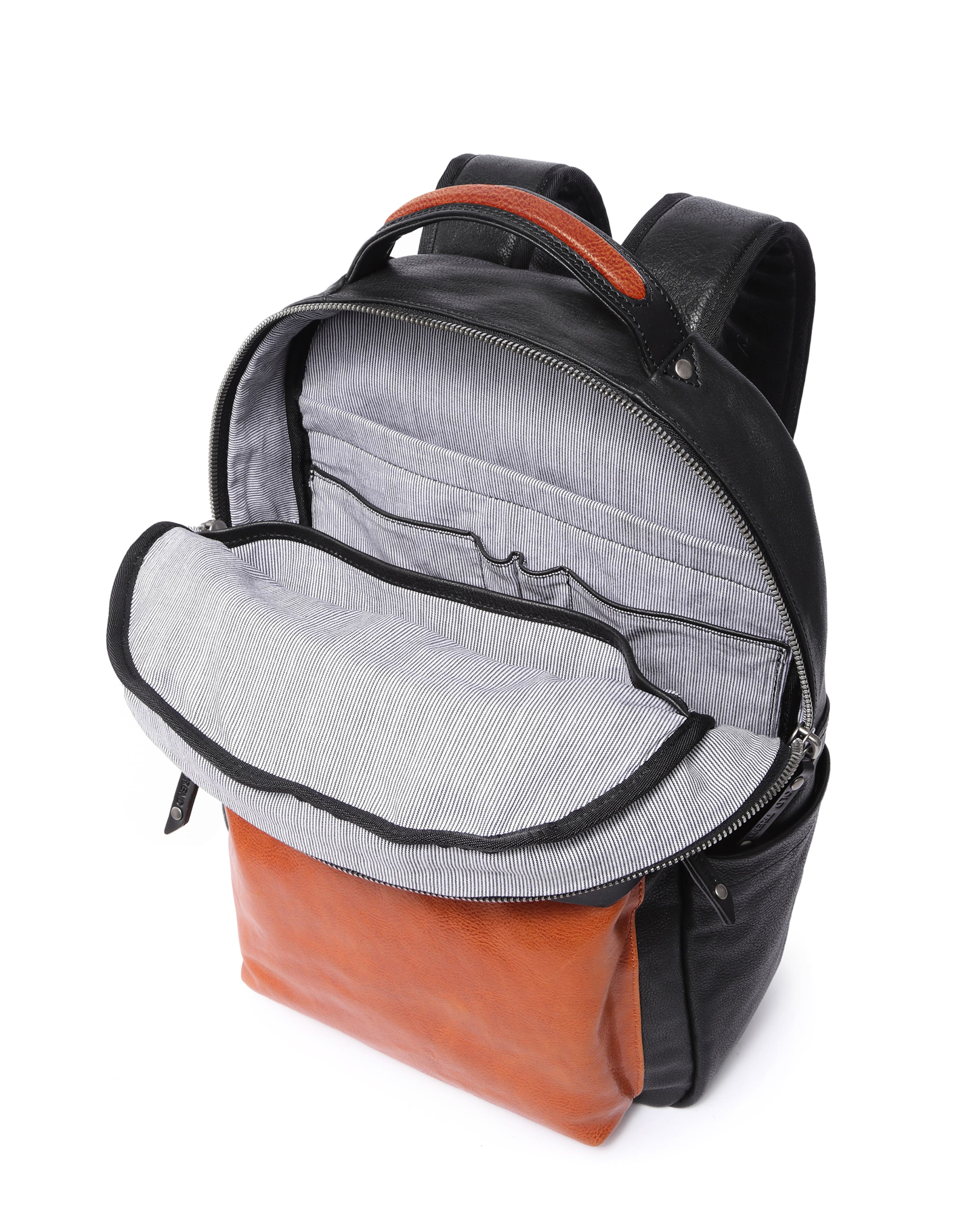 Moonlight Genuine Leather Organized Commuter Backpack, Alternate, color, Cognac
