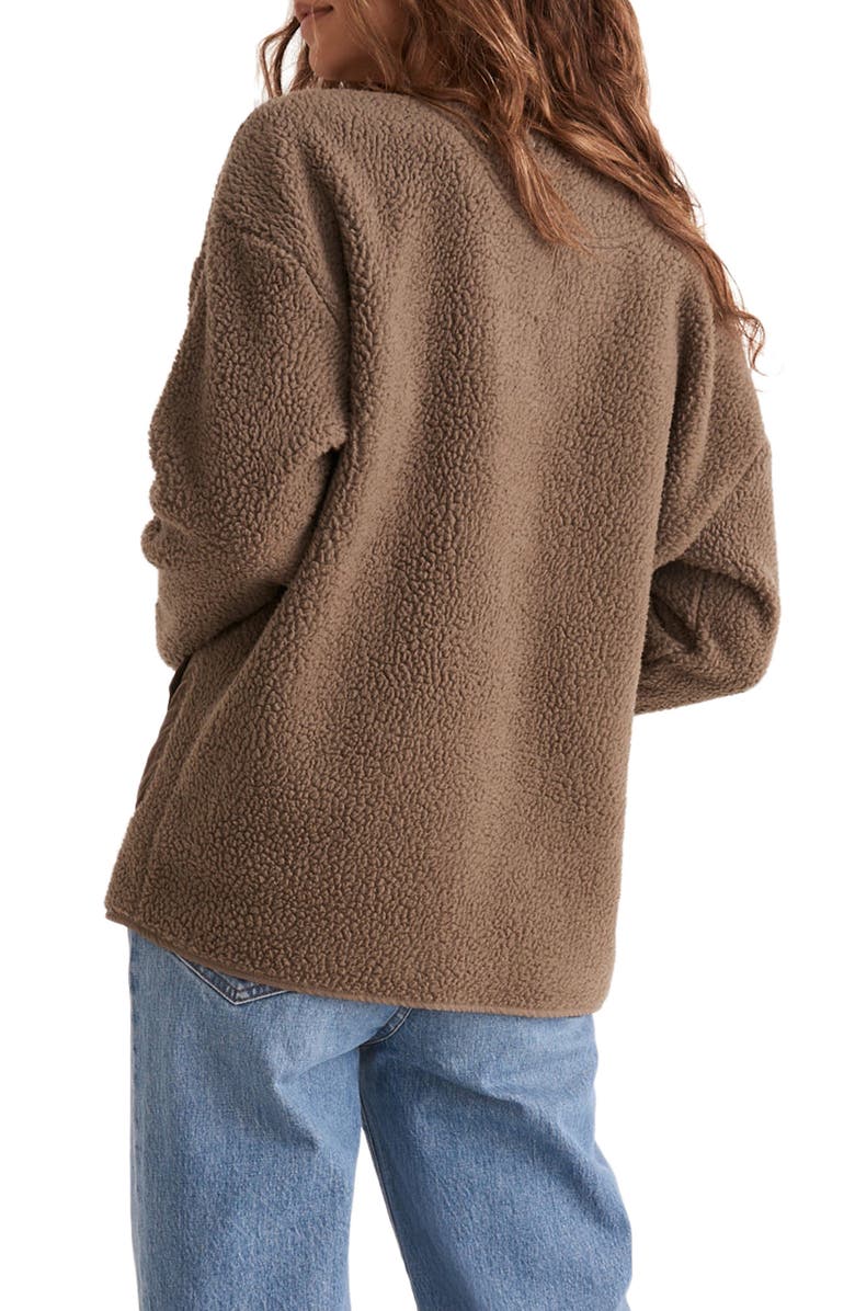 Madewell Resourced Fleece Cardigan Jacket, Alternate, color,