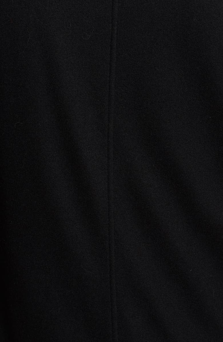 Helmut Lang 'Sonar' Leather Trim Open Wool Jacket, Alternate, color, 