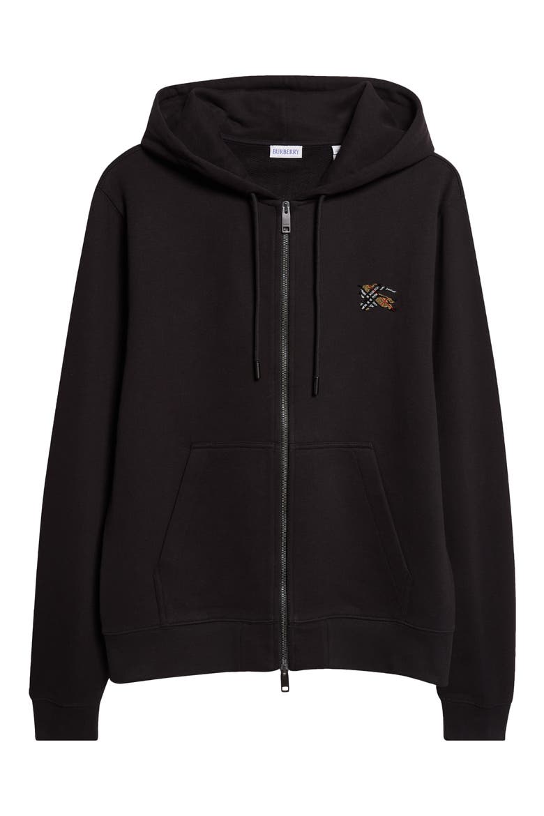 Scott Check EKD Stamp Cotton French Terry Hoodie, Alternate, color, BLACK